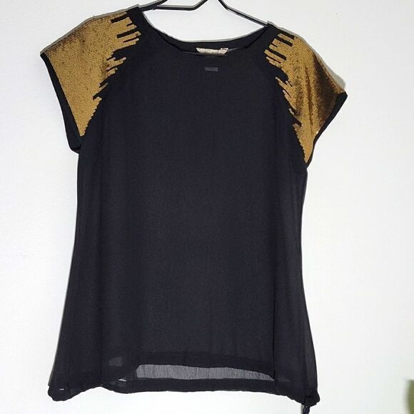 FUN & FLIRT shoulder beaded everning Top  - Picture 1 of 11